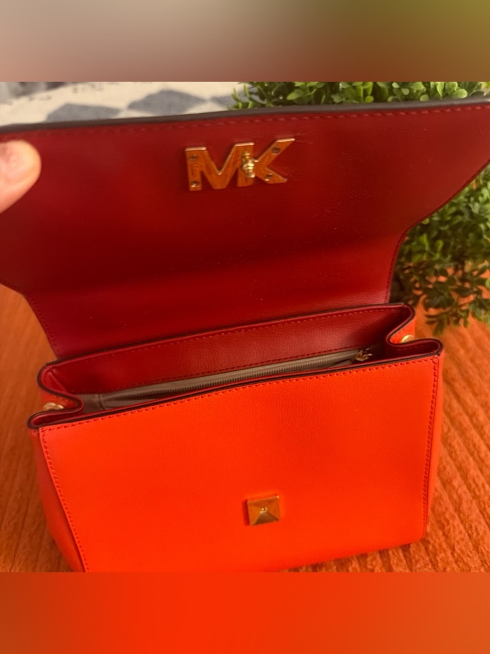 Michael Kors Red and Orange Satchel - Picture 9 of 14